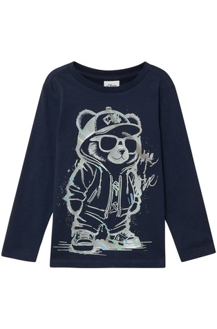 Cotton longsleeve with silicone print