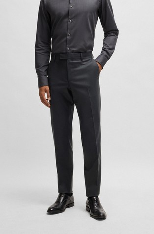 HUGO BOSS Slim-fit suit in a micro-patterned wool blend Black 5