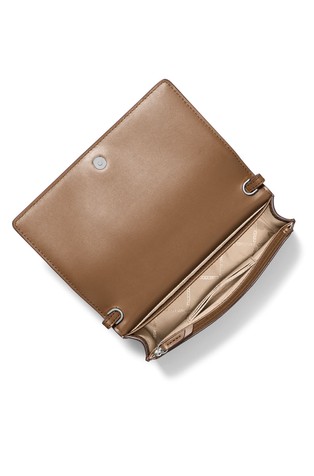 MICHAEL KORS Jet Set usnjena torbica za čez ramo Rjava - Brown 2