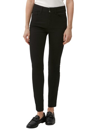 Cotton blend denim trousers