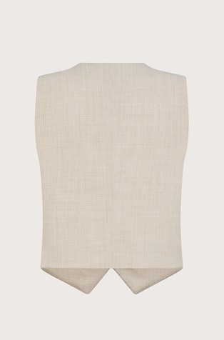 SEVENTY V-neck melange vest Beige 2