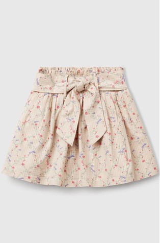 Floral skirt with sash