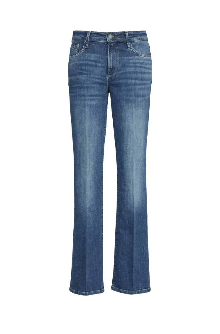 S.OLIVER Regular fit jeans hlače z zvončastimi hlačnicami Modra - Blue 
