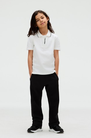 Short-sleeved polo with logo embroidery