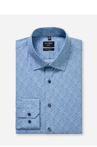 No. Six Business super slim fit patterned shirt