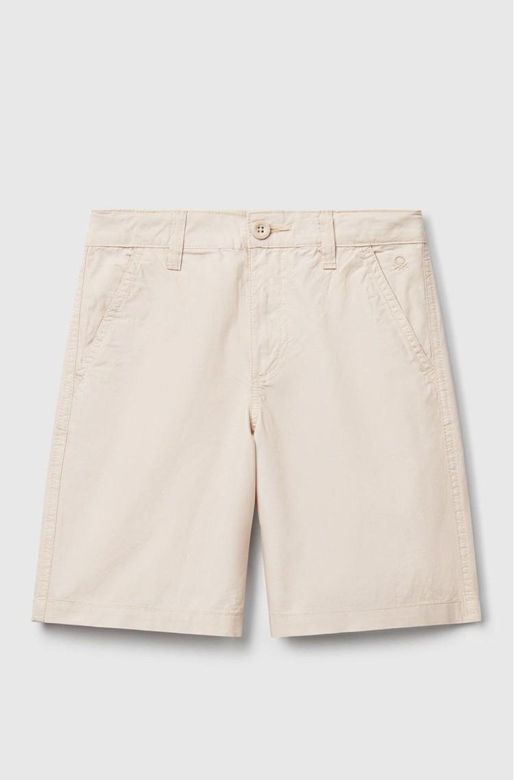 BENETTON Bombažne bermuda hlače Bež - Beige 