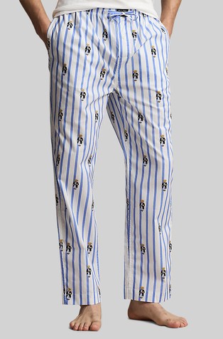 Polo Bear bombažen spodnji del pižame z vzorcem