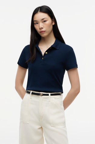 Slim fit polo majica s kratkimi rokavi