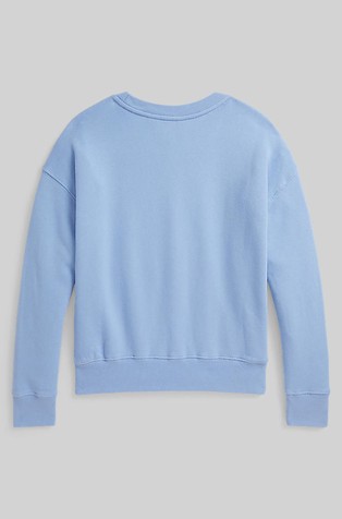 RALPH LAUREN Polo Bear Terry Sweatshirt Chambray Blue 2