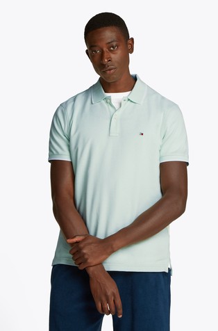 Regular fit polo majica iz piké lanene mešanice