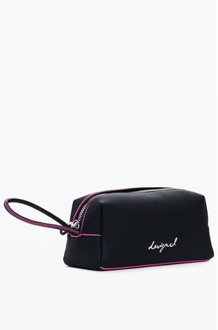 DESIGUAL Medium elongated wallet with contrast trim Black 3