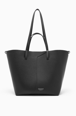 Leather shopper bag