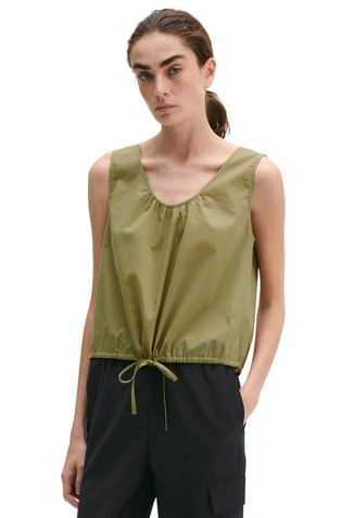 Sleeveless blouse in cotton
