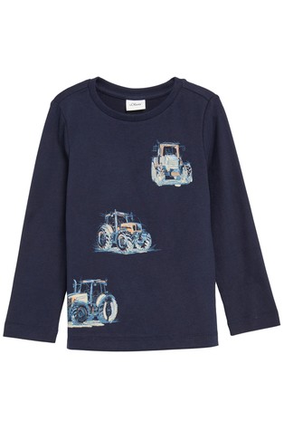 Long-sleeve shirt with front print