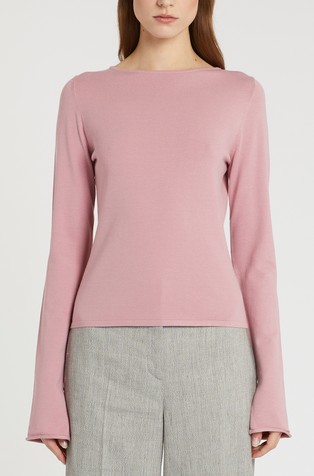 Viscose-blend knit sweater