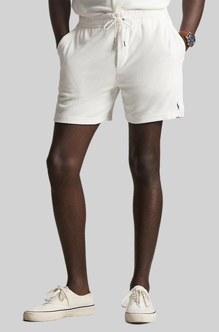 Frotiraste kratke hlače z zatezno vrvico