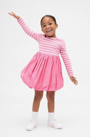 Obleka z balonastim krilom za malčice