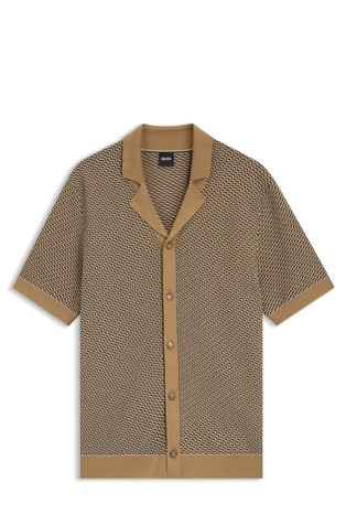 Cotton knit polo short sleeved tee