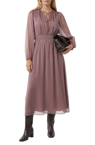 Midi obleka iz šifona