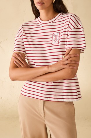 Cotton T-shirt with embroidery