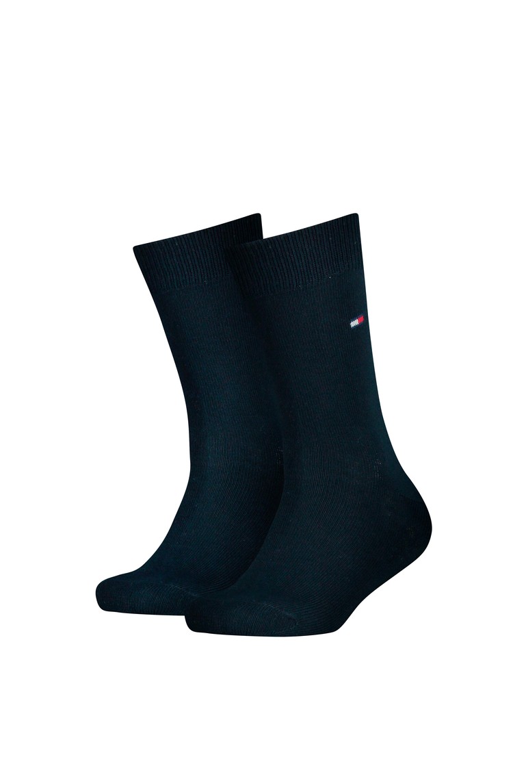 TOMMY HILFIGER Paket 2 parov klasičnih otroških nogavic Modra - Midnight Blue 