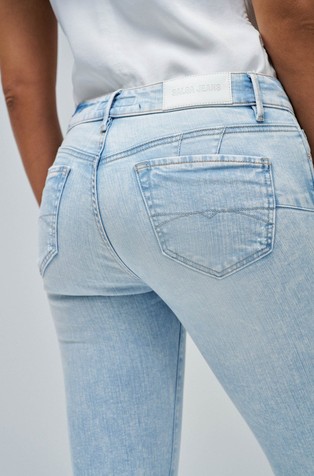 SALSA JEANS Wonder push-up skinny fit jeans hlače s skrajšano dolžino Modra - Blue 4