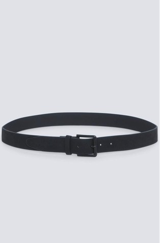 Faux leather metal buckle belt