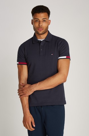 Slim fit polo majica s kontrastnim patentom