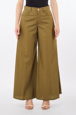 Flared trousers in cotton