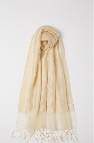 Viscose and silk-blend stole