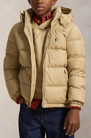 Water-repellent Ripstop Down Hooded Jacket