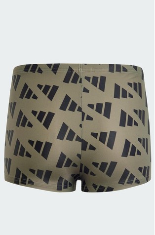 ADIDAS Logo Graphic Swim Boxers Kids Green 2