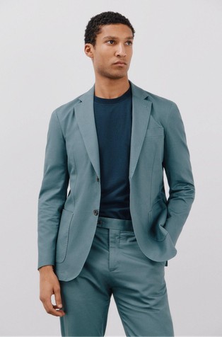 Cotton and linen blazer