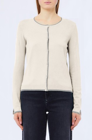 Cardigan in viscose-blend with lurex® details