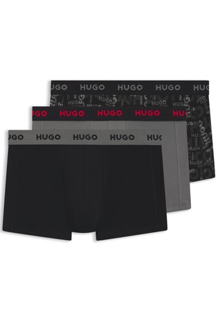 Paket 3 boksaric iz raztegljivega bombaža z logo pasom