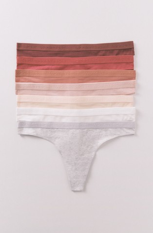 Paket 7 spodnjih hlačk iz raztegljivega bombaža