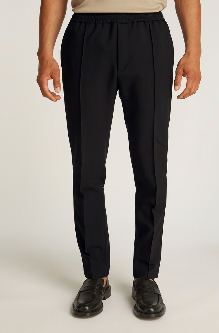 CALVIN KLEIN Hlače iz ripstop tkanine Črna - Black 