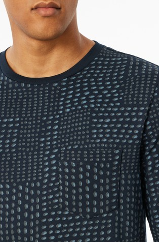 SCHIESSER Fine Interlock - long pajamas in cotton Dark Blue / Multi 3