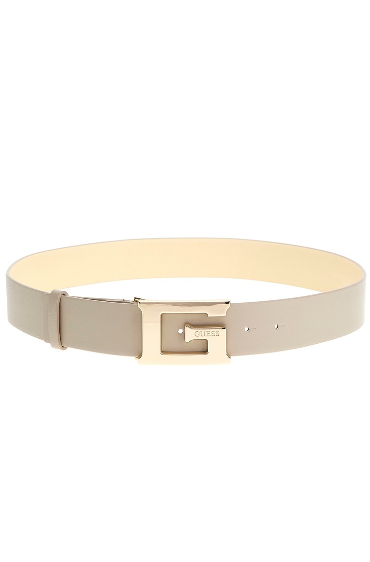 GUESS Masie logo buckle belt Stone 