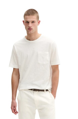 Bombažna majica s kratkimi rokavi in prsnim žepom