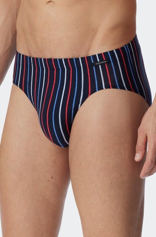 Fashion Daywear - večbarvne črtaste spodnjice iz organskega bombaža