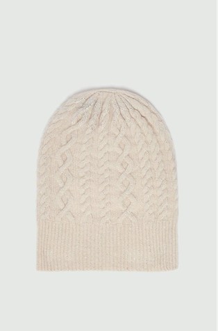 Knitted wool hat with glitter