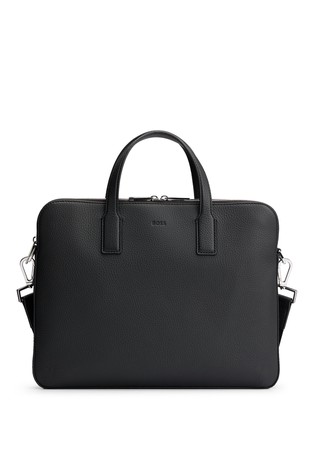 BOSS Leather document case with embossed logo Emporium