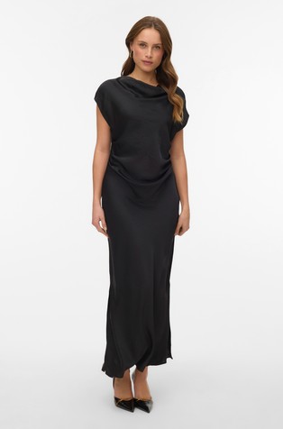 VMRITA dolga satenasta obleka