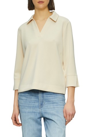Scuba sweatshirt with a polo collar