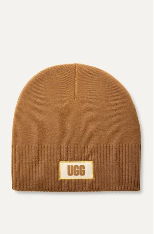 Pletena kapa z logo našitkom