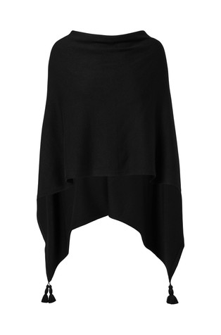 COMMA Fine knit poncho in a viscose blend Black 4
