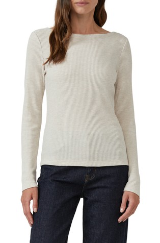 Rebrasta majica z dolgimi rokavi