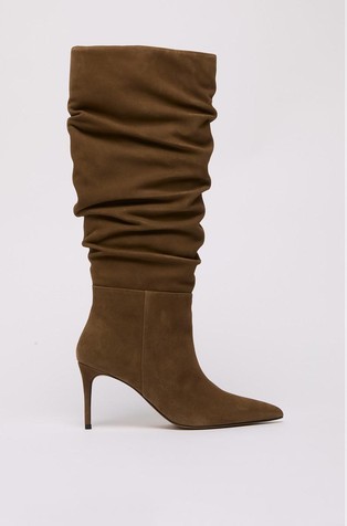 Slouchy suede boots
