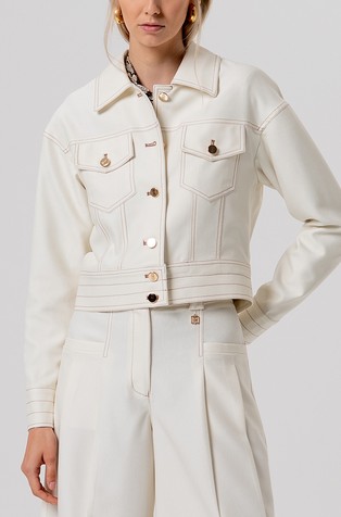 Regular fit jakna z našitima prsnima žepoma